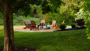 view around the firepit